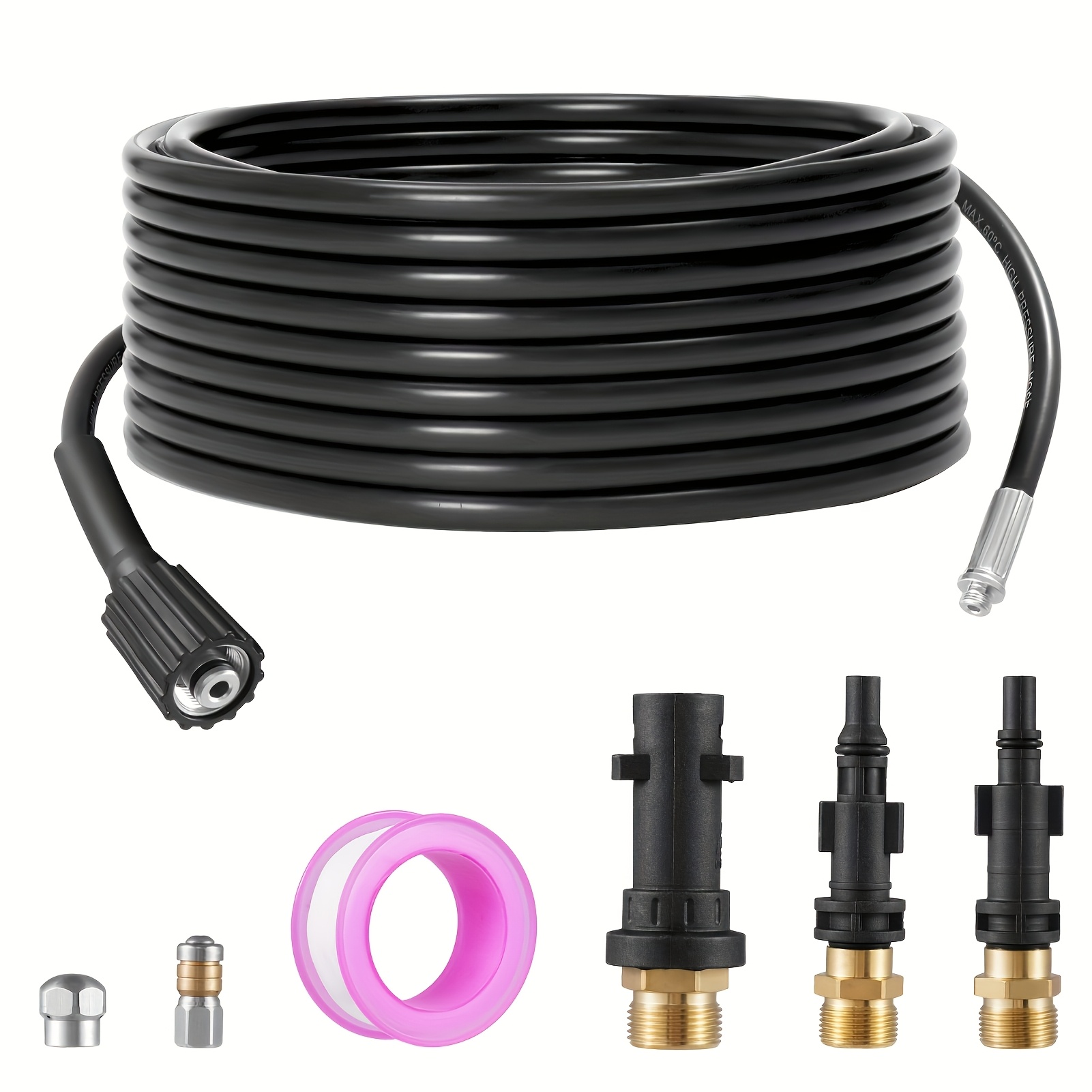 Drain Cleaning Hose Kit Compatible With High-pressure Cleaner