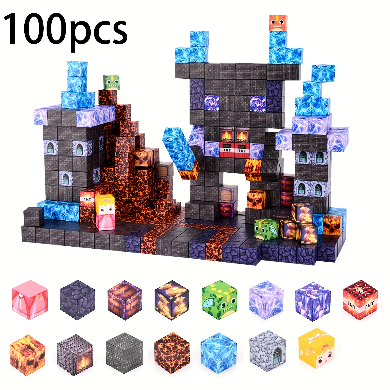 100pcs/162pcs Per Set Of Magnetic Building Blocks, A Set Of Magnetic Toys Suitable For International Day, Containing Elements, Suitable As Birthday Gifts Or Christmas Surprises