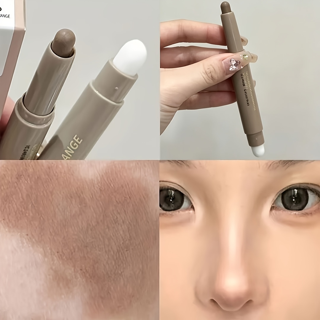 Herorange Contouring Dual-end Pen Contour Pen Nose Shadow Dual-use Makeup Rod, Contains Plant Squalane, Valentine's Day Gift