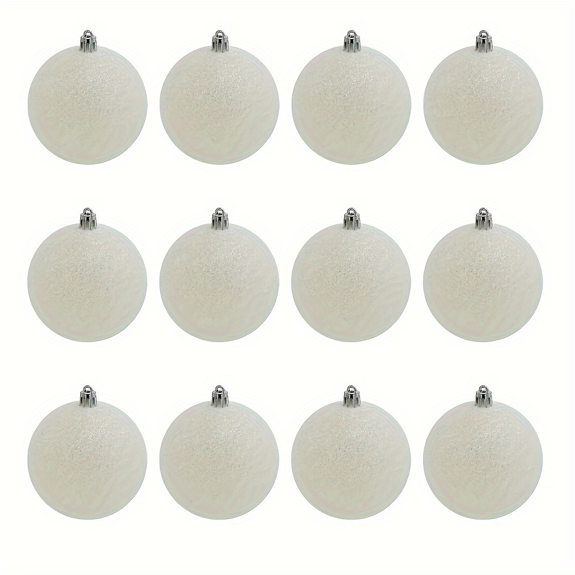 

12pcs Snowball Ornaments, 3.15" - Christmas Tree Decoration, Valentine's Day & Wedding Parties