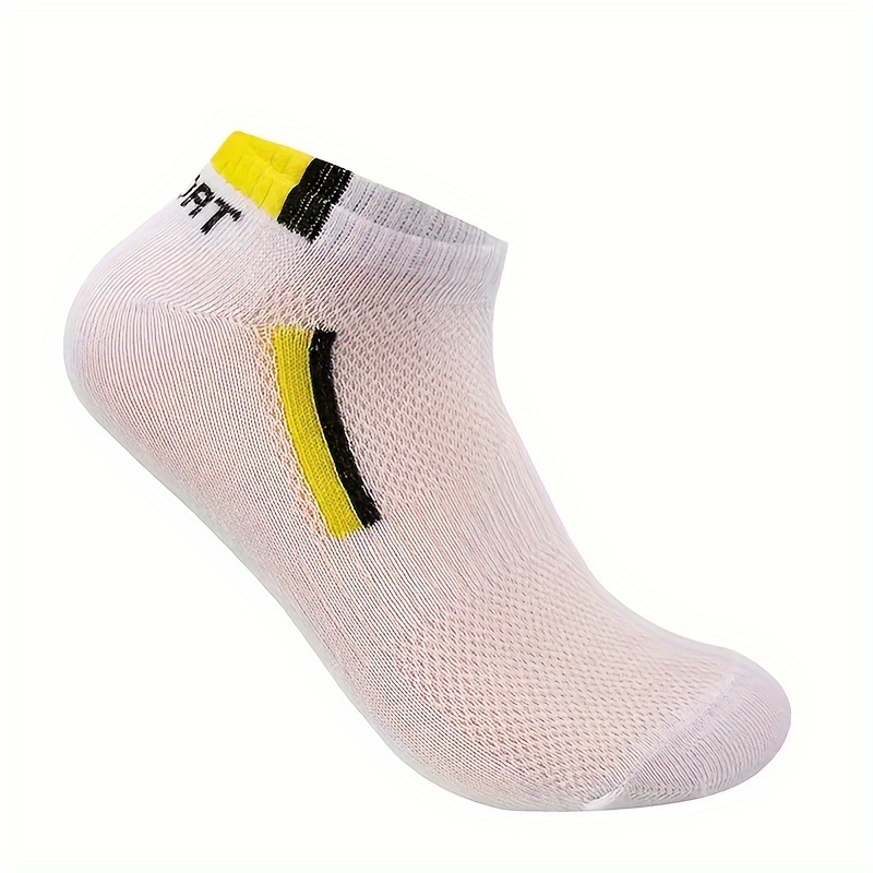 5 pares de calcetines con estampado de letras, modernos y aptos tanto para hombres como para mujeres, que incluyen calcetines deportivos transpirables de corte bajo, calcetines casuales hasta la rodilla y medias, perfectos para damas y caballeros.