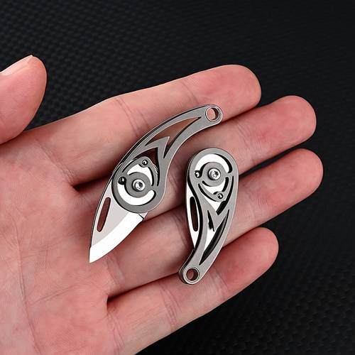 mini folding knife edc pocket knife with keychain blade handle lightweight and compact for gift foldable pocket knife durable blade