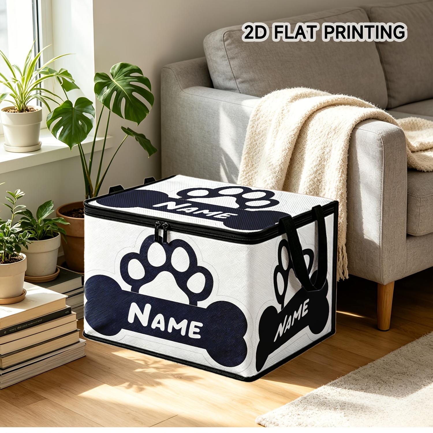 Personalized Pet Name Custom Non-Woven Fabric Storage Box