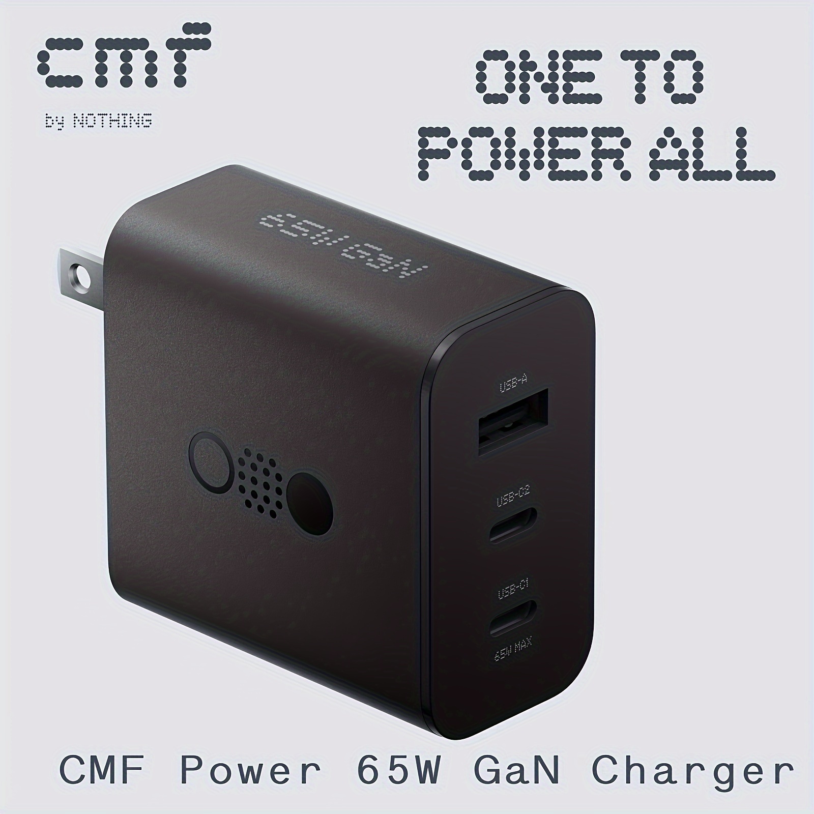 

Cmf By Nothing Power Charger, 3-in-1 65w Gan Type C Charger, Fast Charging Wall Charger, All-round Protection Usb C Charger Block For And Pro, 12/13/14/15