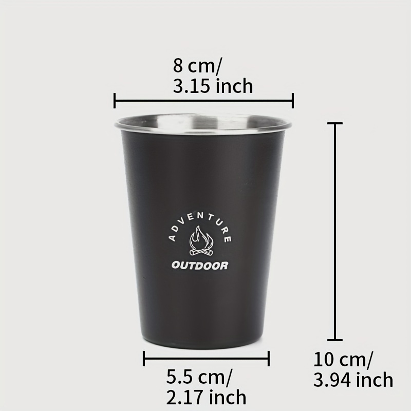 TEMU 1 pezzo, da Campeggio in Acciaio Inossidabile 304, Bicchiere per Bevande, per Casa, Ufficio, Bevande Estive, Accessori da Viaggio, Regalo di