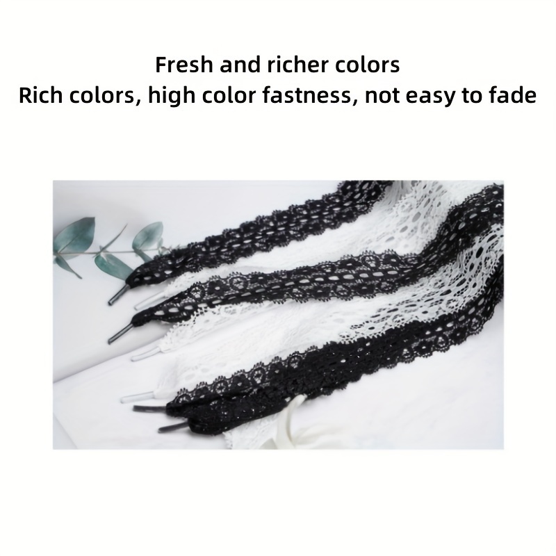 elegant polyester lace shoelaces ballet style german Temu
