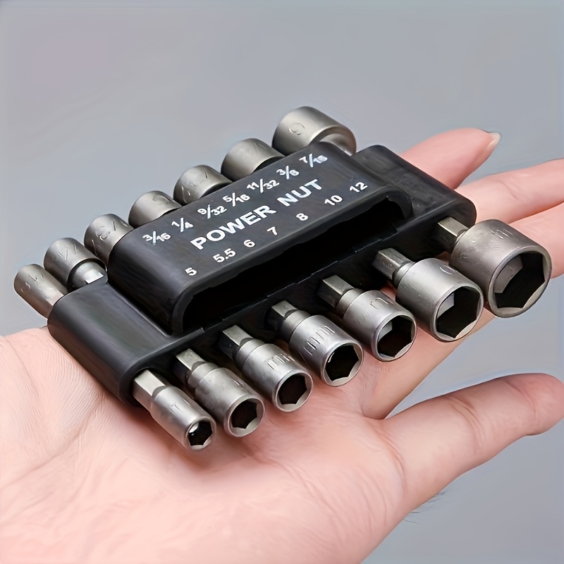 14pcs impact screwdriver sleeve   with extension sleeve adapter and 1 4 inch 6   hexagonal shank electric drill and impact wrench suitable for diy enthusiasts and professionals