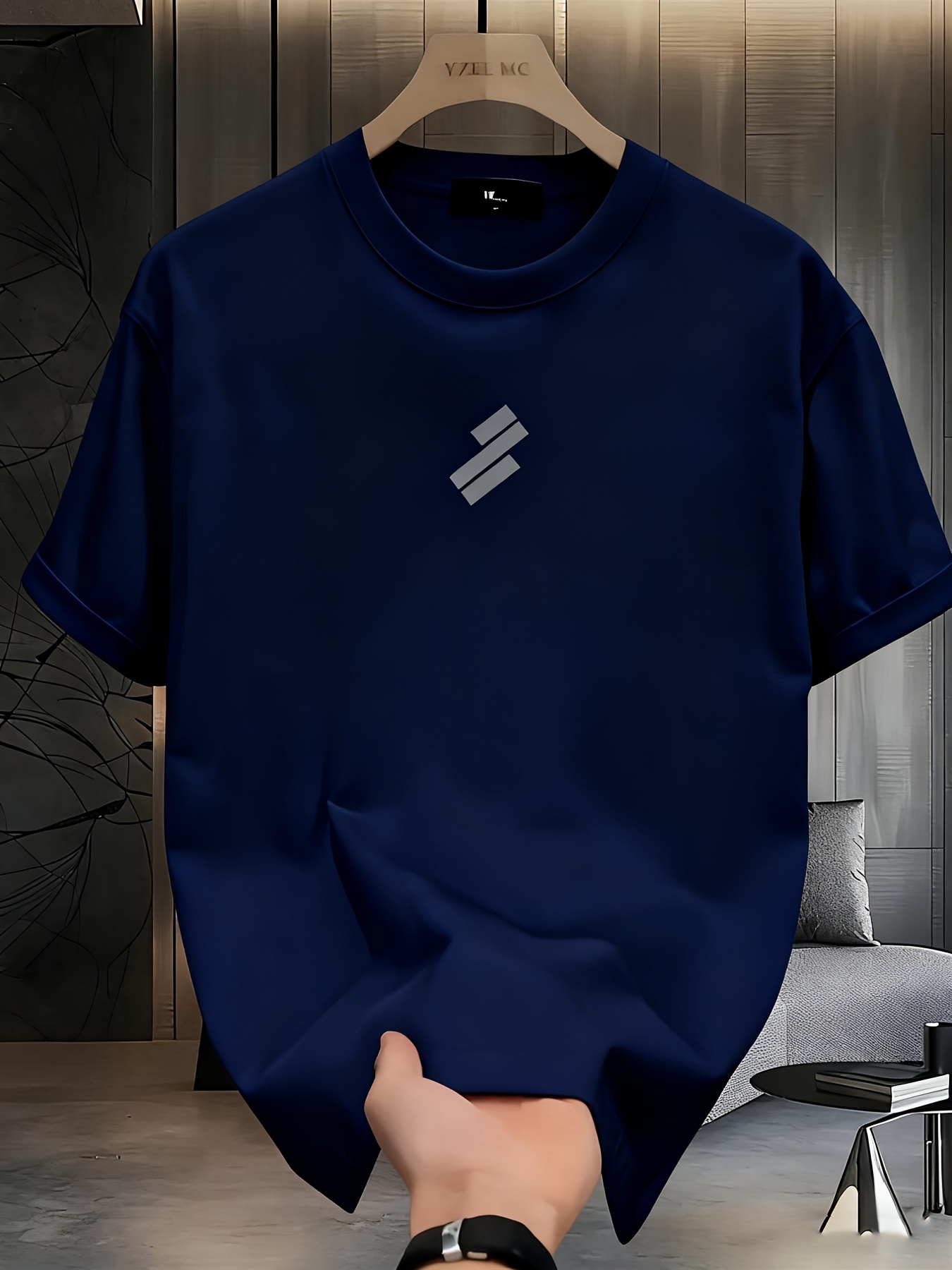 Men's Korean Japanese Style Printed Short Sleeve T-Shirt, Versatile Summer Top