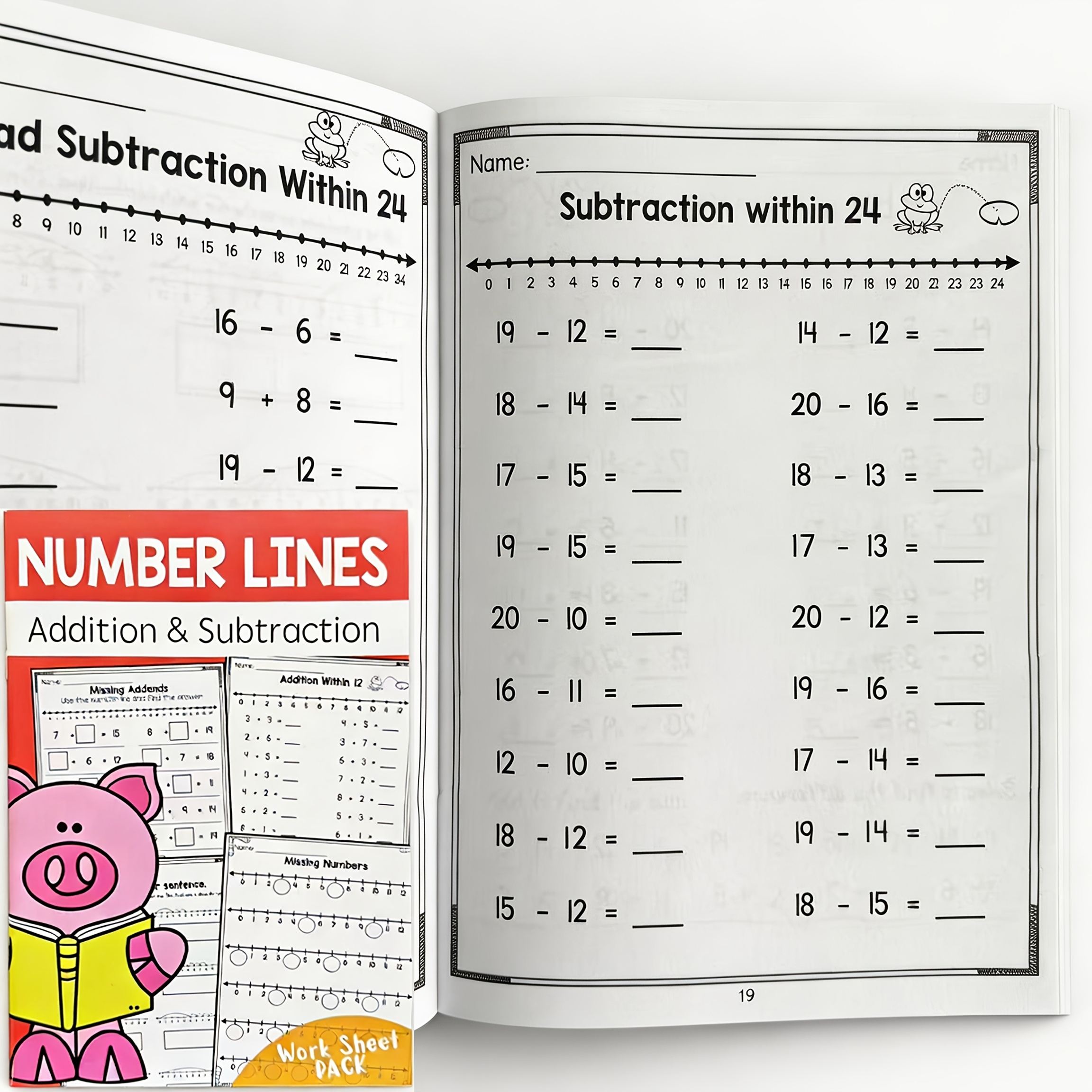 Image of Addition And Subtraction 30, Math Practice Book, Number Game, Enhancing Math , 32 Pages Of Clear Pages, Including Fun Number Games