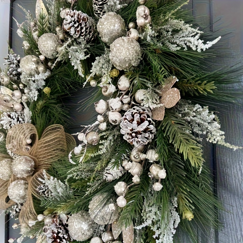 ⌘ クリスマスリース ⌘ ホリデーシーズンのクリスマスリース クリスマスリース ホリデーリース ウィンターリース 玄関や壁の装飾に