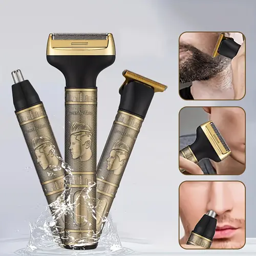 3 in 1 mens grooming kit cordless electric for trimming shaving styling usb rechargeable with lithium battery