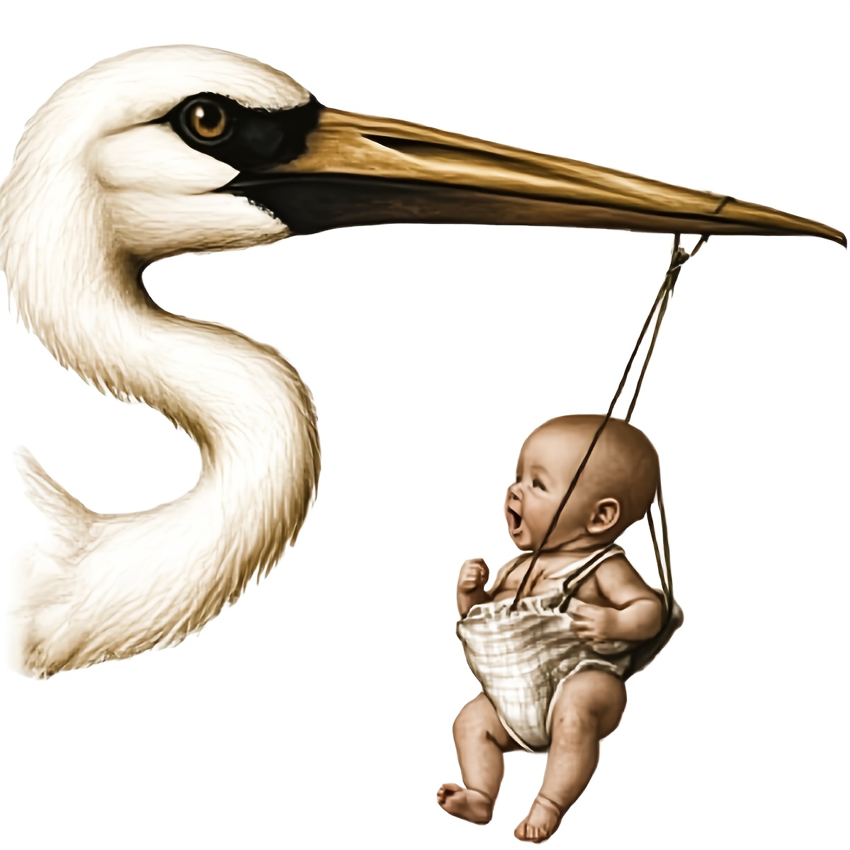 TEMU Jozysh, 40x40cm/15.7x15.7inch, Diy Stitch Kit, Sending White Ibis, Patterned Printed Stitch Kit, Random Thread Board Stitch Material Kit, Living