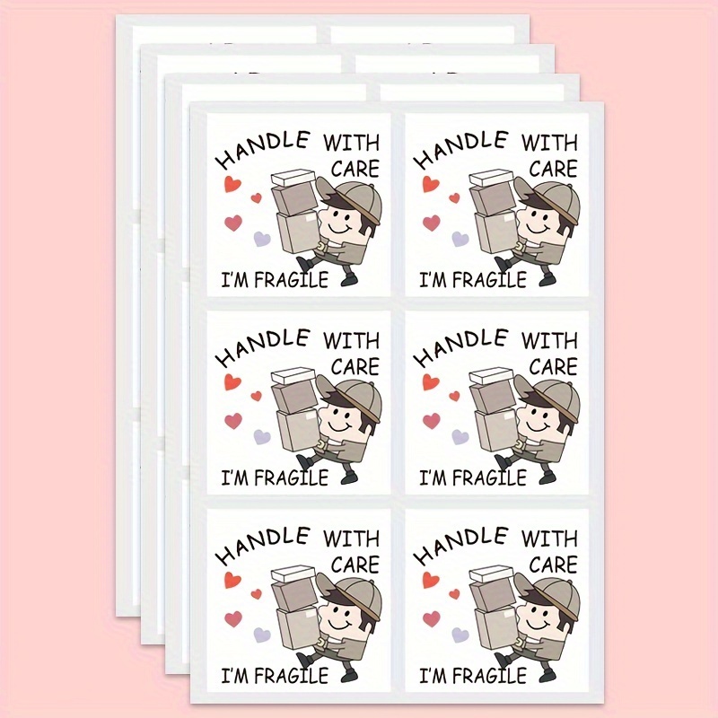 

fragile Handle With Care" Stickers - 60 Pcs, Perfect For Small Businesses And Online Retailers