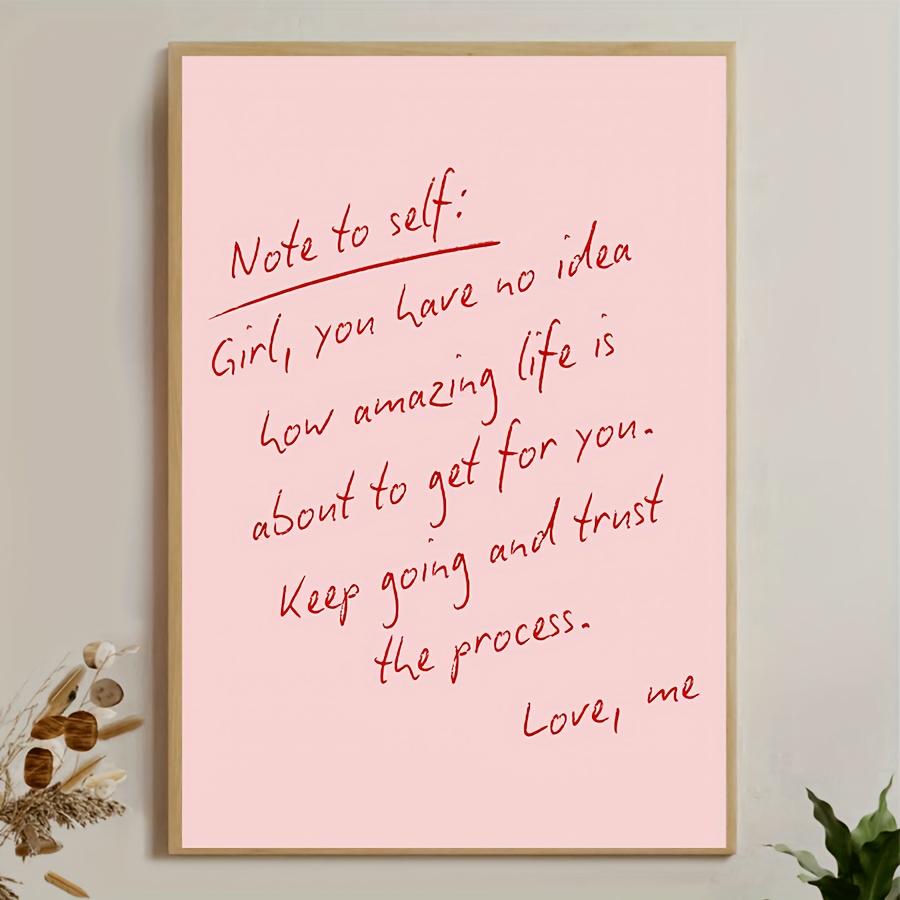 TEMU Inspirational Quote Poster, Motivational Message Canvas Print, Vintage Wall Art, Classic Decoration, Artwork Wall Painting, Suitable For Gift,