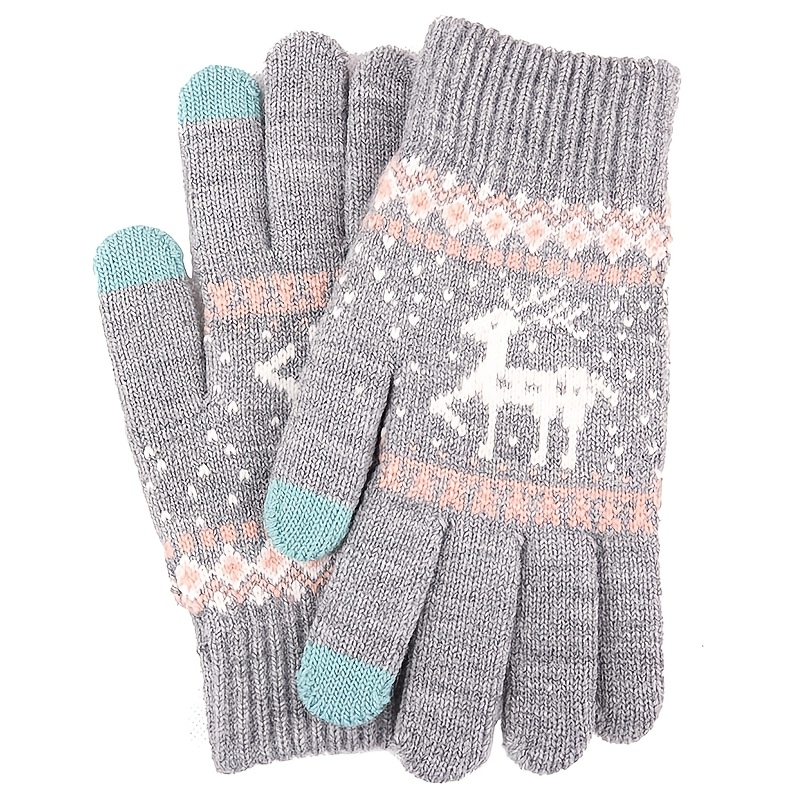 Image of Women's Gloves, Fleece-lined Thickened Cold-resistant Warm Gloves, Touchscreen-compatible