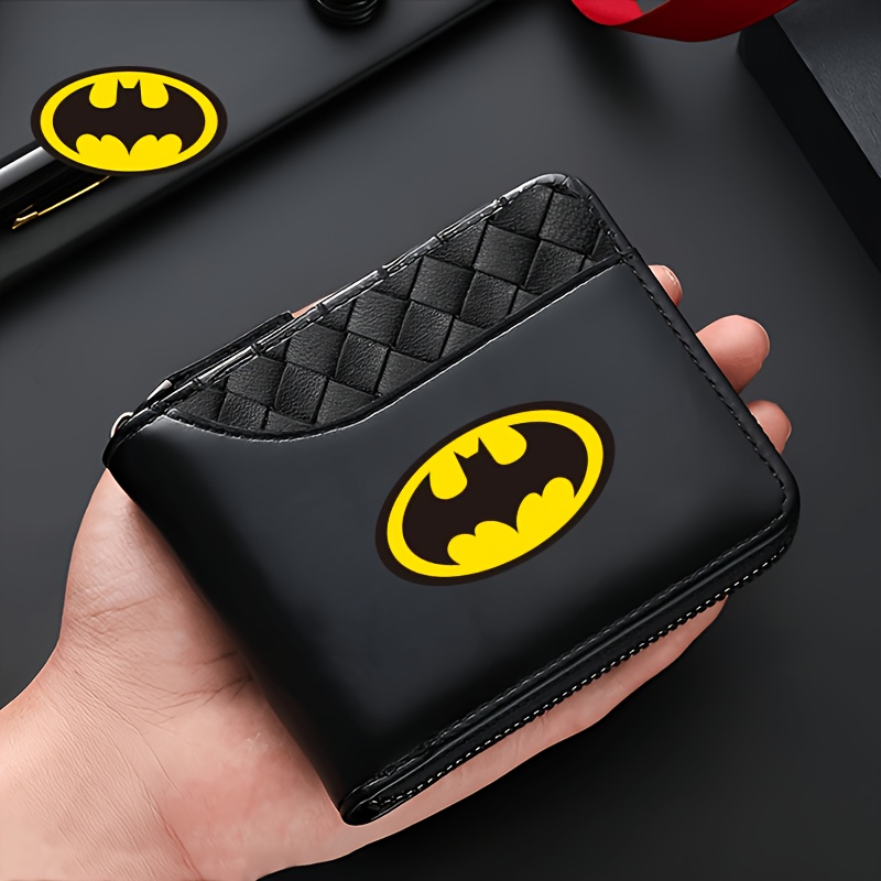 TEMU Harry Potter 1pc Batman 's Vertical Short Wallet, Multi-functional Minimalist License Card Holder, Thin Streetwear