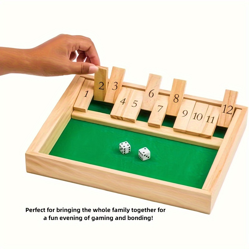 

Classic Shut The Box Dice Game - - Traditional Excitement For 14+ - High-quality Wooden Construction With 2 Dice - Ideal For And