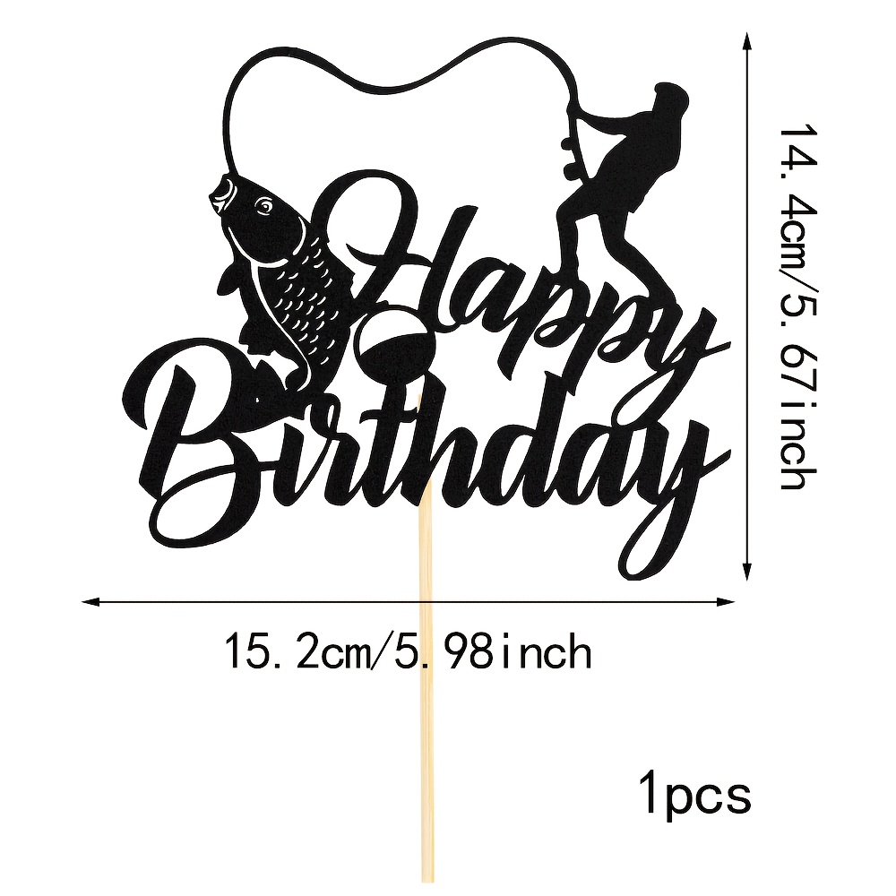 Fishing Cake Decoration, Fisherman Birthday Party Decor, Outdoor Fishing Theme Cake Decoration, Boys And Girls Birthday Party Decor