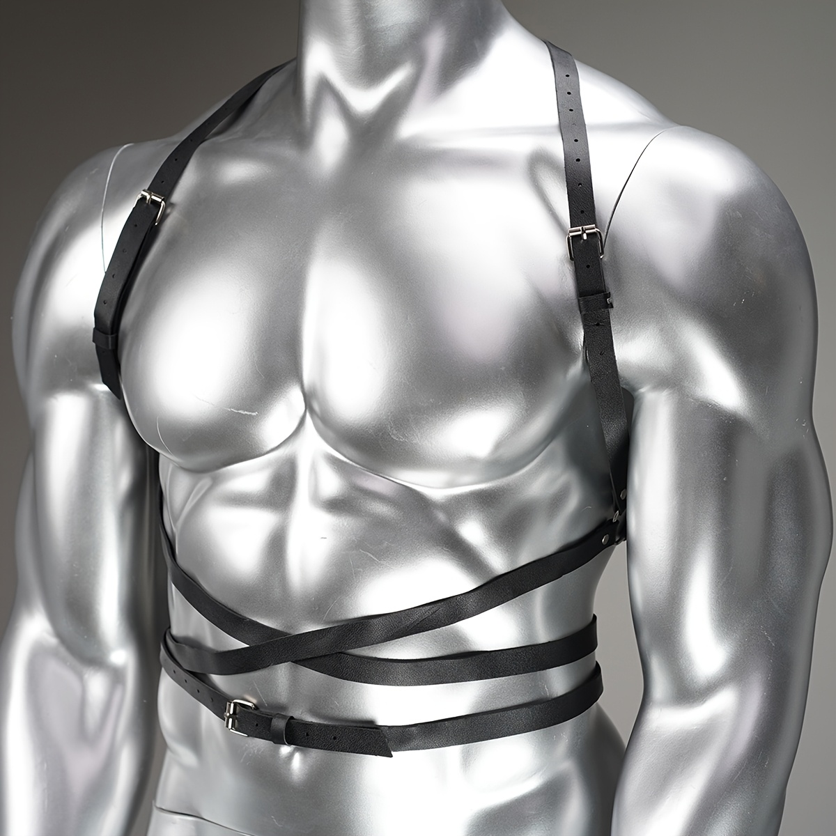 

Men's Gothic Body Shaper Belt - Leather Chest Harness With Adjustable Straps And Metallic , Y2k Style Fashion Accessory For , |y2k Fashion|metallic Buckles