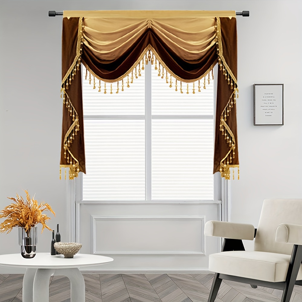 TEMU 1pc Valance For Curtain Valance For Half Rod Blocking Valance For