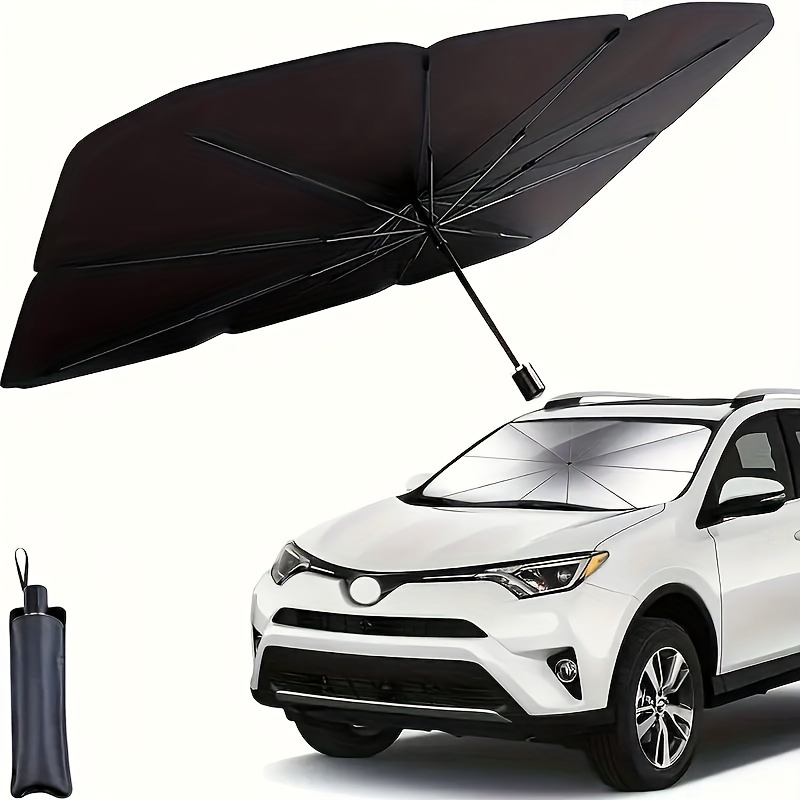 

1pc Portable Folding Windscreen Sunshade With Uv Protection, Durable Casual Summer Car Accessories