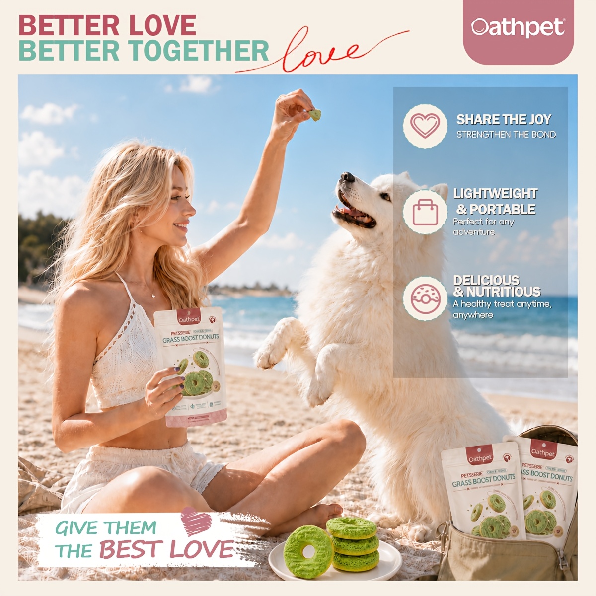 oathpet premium freeze dried double layer donut treats for   chicken salmon with cat grass cheese high protein daily reward snacks 15 count Product details 10