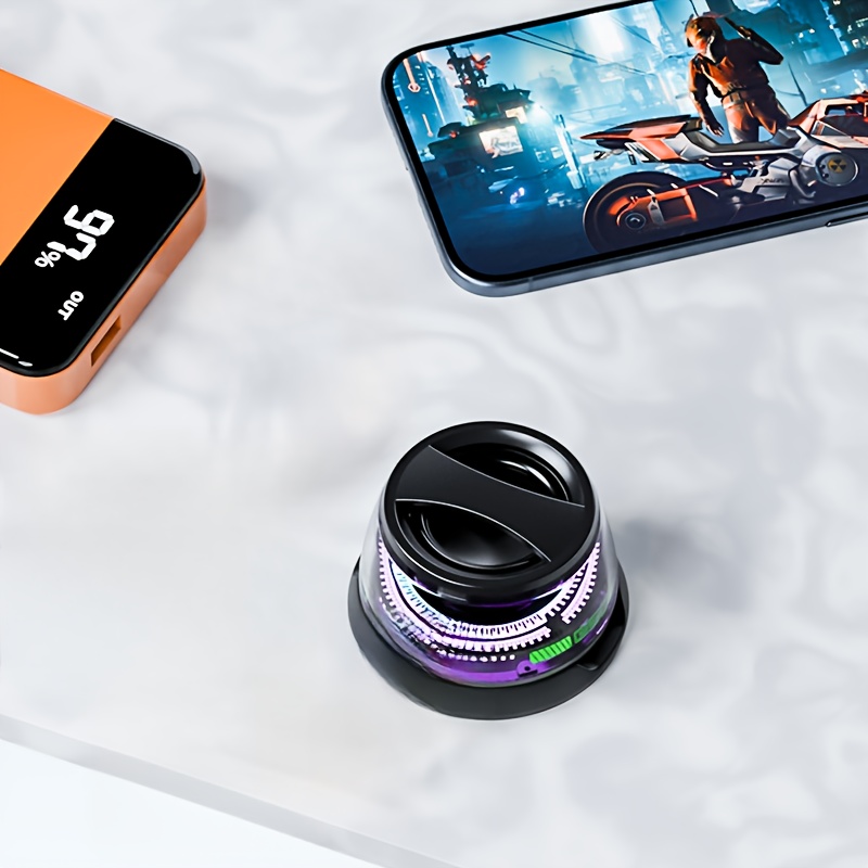 Mini magnetic speaker and phone stand with lanyard, USB charging, portable hands-free stand, suitable for home gym travel.