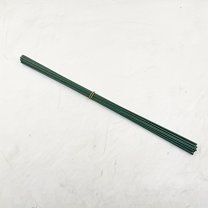20pcs Of 11.8-inch Diy Green Floral Flower Buds, Flower Sticks, Wire Rods