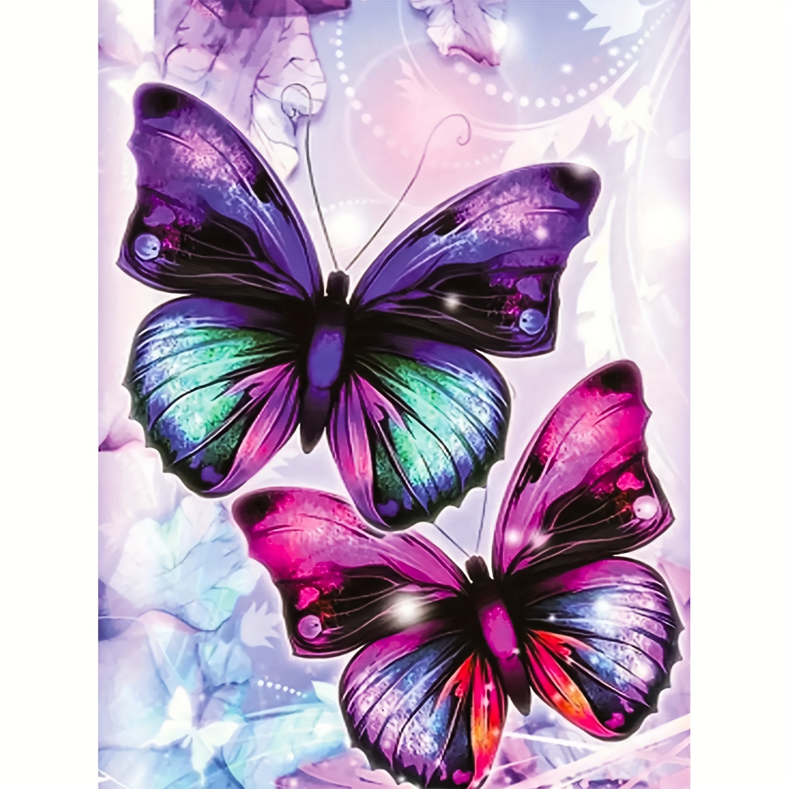 

Diamond Art Painting Kits For Beginners, Full Round Drill 5d Digital Painting Kit For Kids, Butterfly Painting For Adults, Diy Painting By Numbers For Home Wall Decor 12x16inch