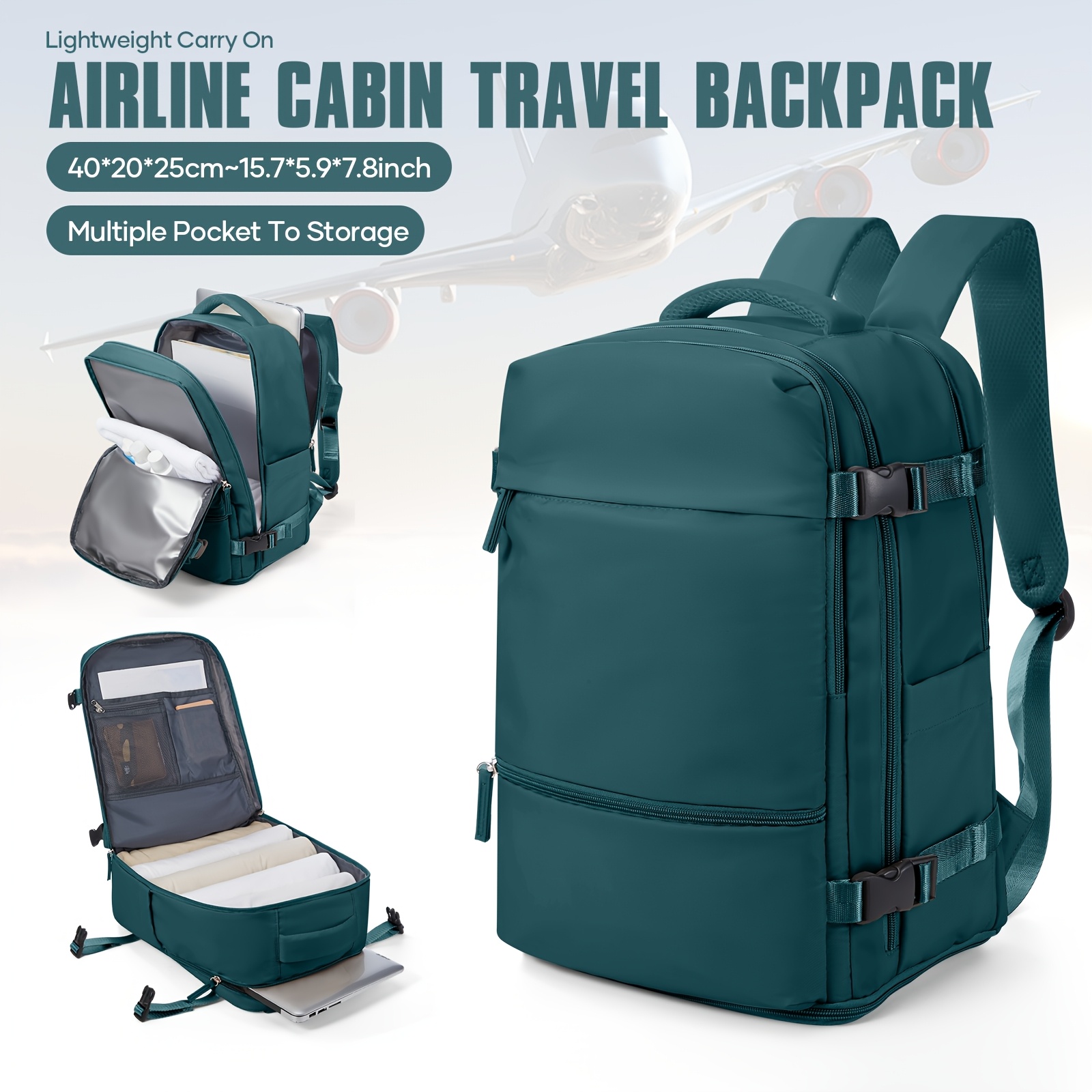 E-shop Damen-Mode-Rucksack, Handgepäck unter dem Sitz 40*20*25cm für Ryanair, Reiserucksack, Handgepäck-Rucksack, Laptop-Rucksack,