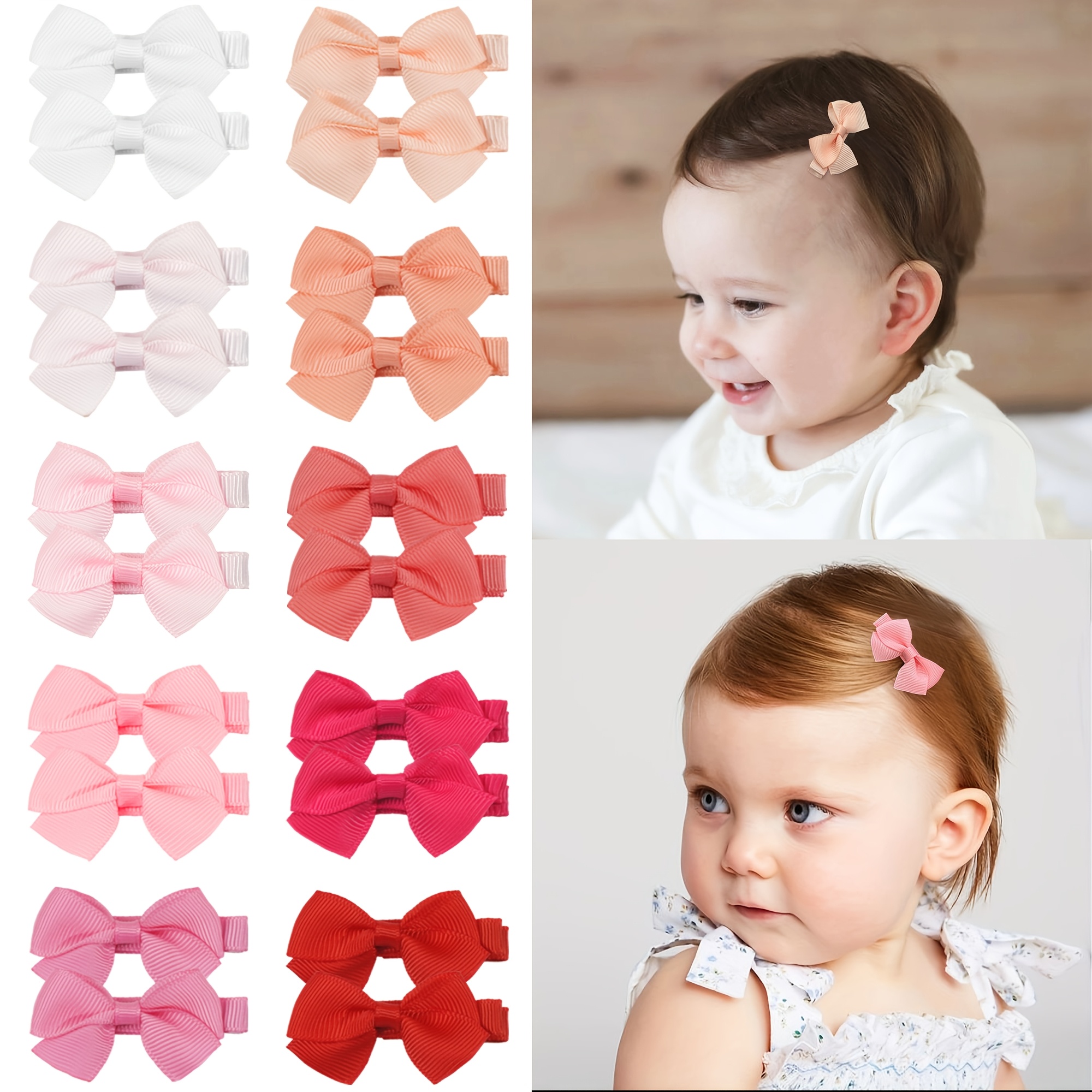 

20pcs Joyo Handmade 2-inch Bow Hair Clips For & Kids, Non-slip Polyester Fabric Hairpins, Themed, Rectangle Shape, Back To School & Birthday Gifts