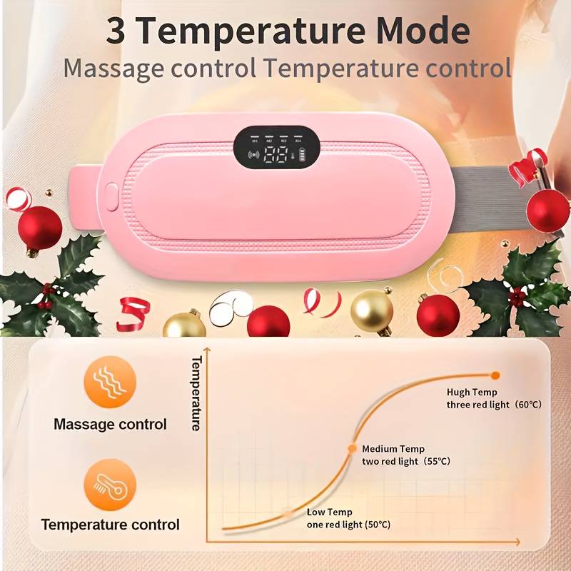 Portable Electric Heating Massage Pad, Designed for Warming The Back Or Body, a Quick Heating Abdominal Pad in Pink for Women And Girlfriends, a Gift for Relaxation at Home, in The Office, And in The Car.