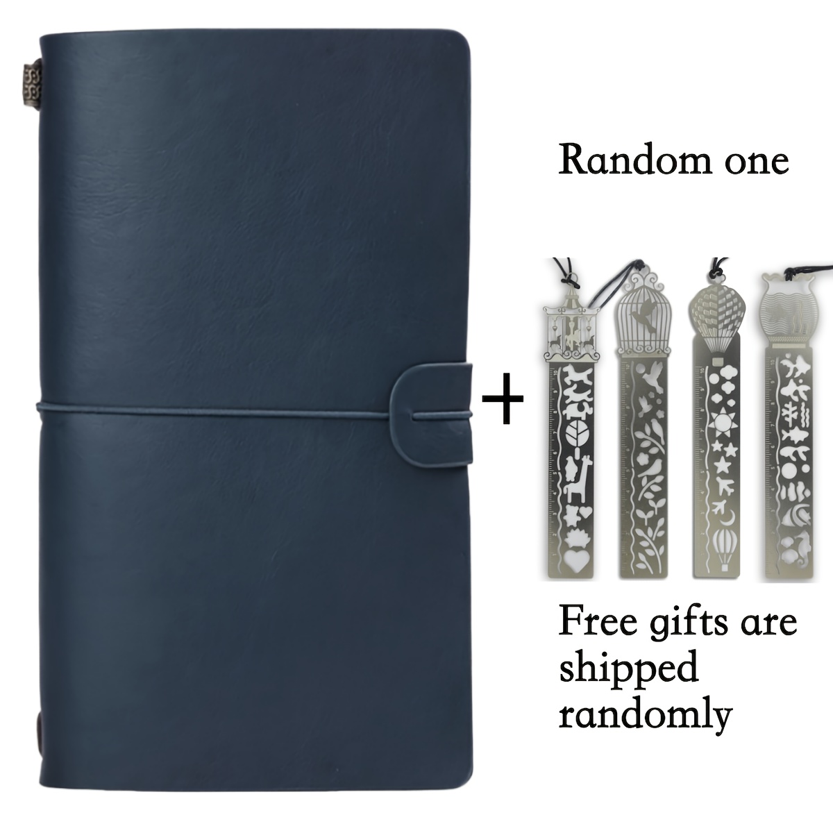 Image of A6 Creative Notebook With Metal Bookmark, Includes Paper, Lined Paper, And Pvc Storage Bag, Ideal For Journaling, Vintage Portable , And Student Back-to-school Stationery