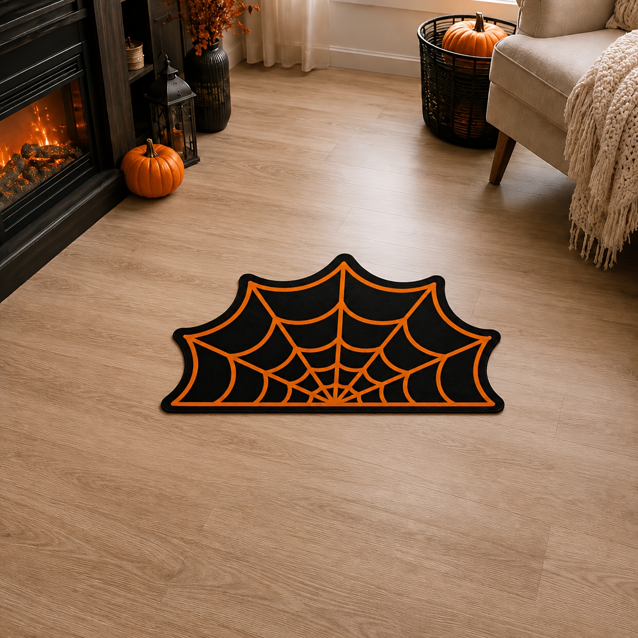 TEMU 1 tappeto zerbino di forma irregolare, decorazione vintage di Halloween, , tappetino da di , tappeto per e