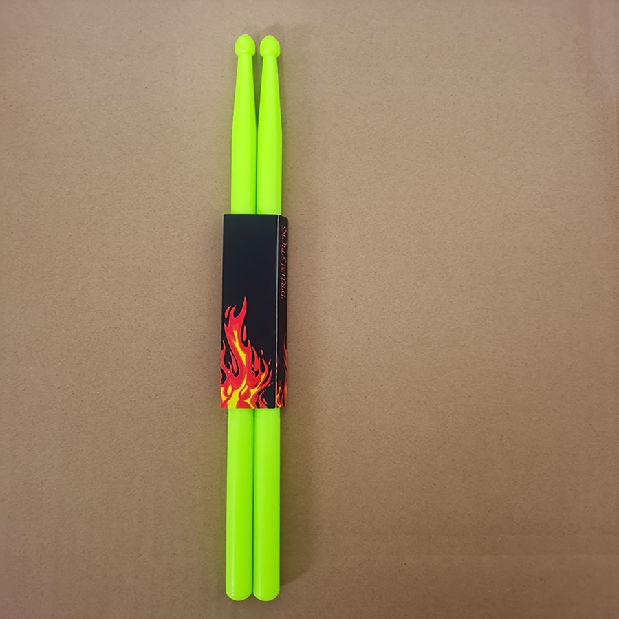 Image of 1pc 1 Pair Nylon Drumsticks Colorful Drumsticks For Drum Set Durable Drumsticks 5a Type With Anti-slip Design At The End