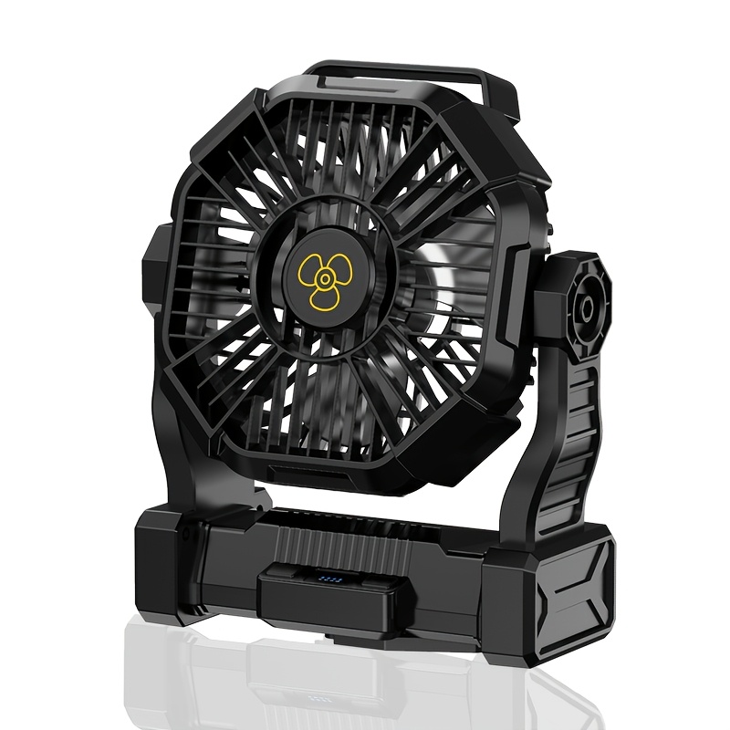 TEMU Charging And Lighting And Fan Fan Camping Fan Battery Powered Fan With Led Lantern Portable Camping Fan Suitable For Tents Timer And Rotating