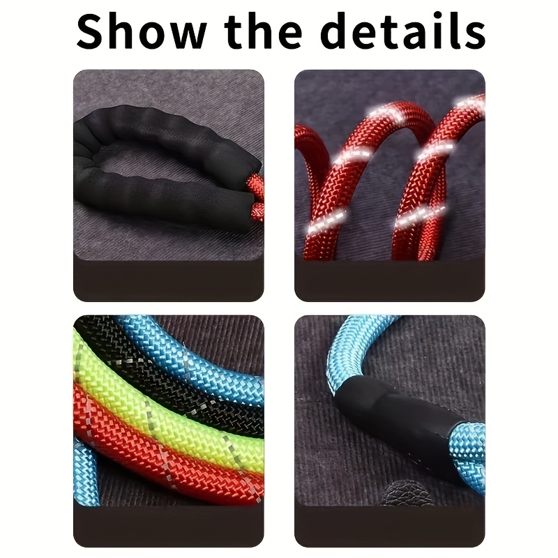 P-Rope Integrated Pet Dog Leash Collar with Adjustable Collar