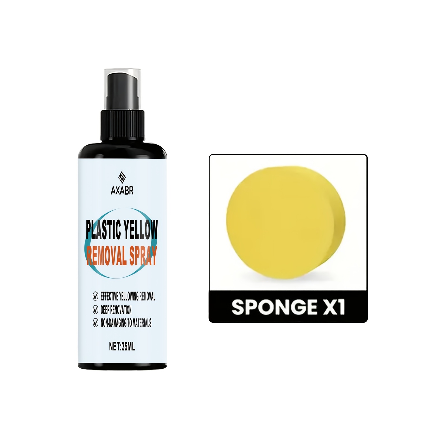 E-shop Kunststoff-Gelbentfernungsspray, Mittel zur Entfernung Erneuerung von Vergilbungen bei Klimaanlagen, Aufhellungslösung für Vergilbungen von