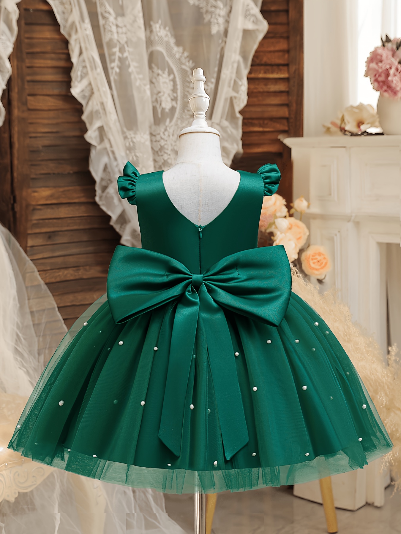 Vestido de Princesa para Menina com Detalhes de Pérolas 