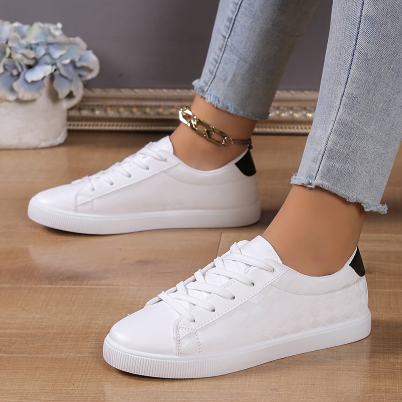White Leather White Slip On Tennis Shoes Womens Women's