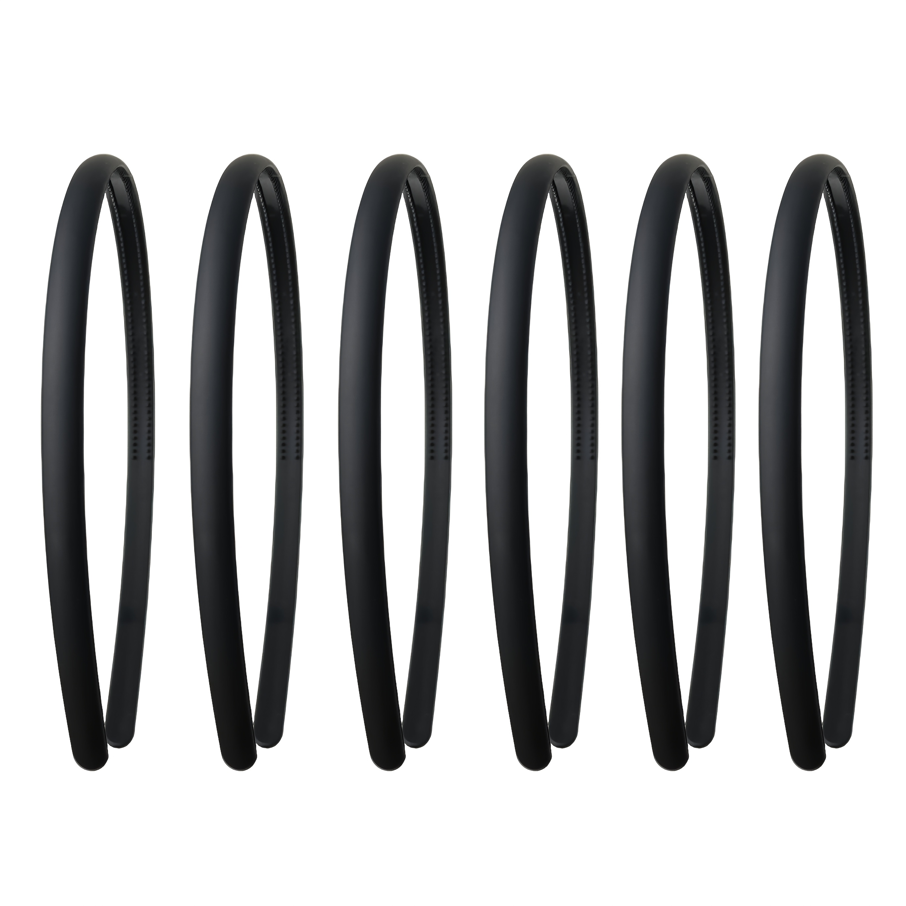 TEMU 6pcs Matte Black Headbands - Simple And Stylish Hair Accessories For Women