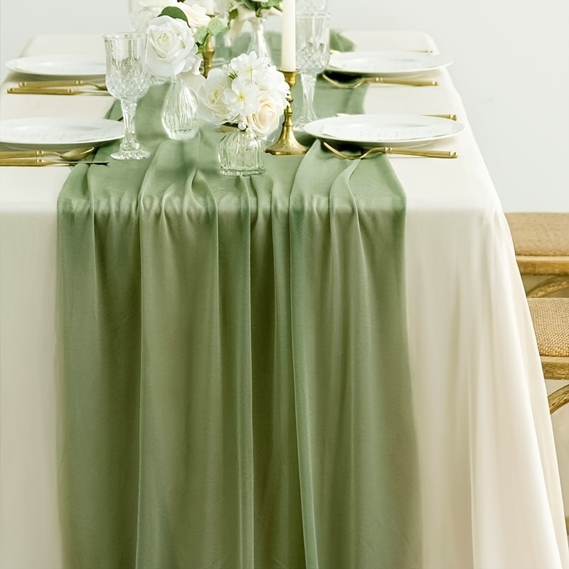 TEMU 1pc Wedding Table Runner Artificial Carpet Tablecloth For Baby Shower Cloth Birthday Party Banquet Family Dinner Outdoors Tabletop Decoration
