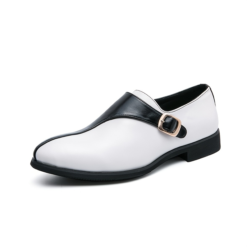 black formal slip on white dress loafers men Kenneth Cole Reaction Estate Belt Oxford 8.5 Men's Black