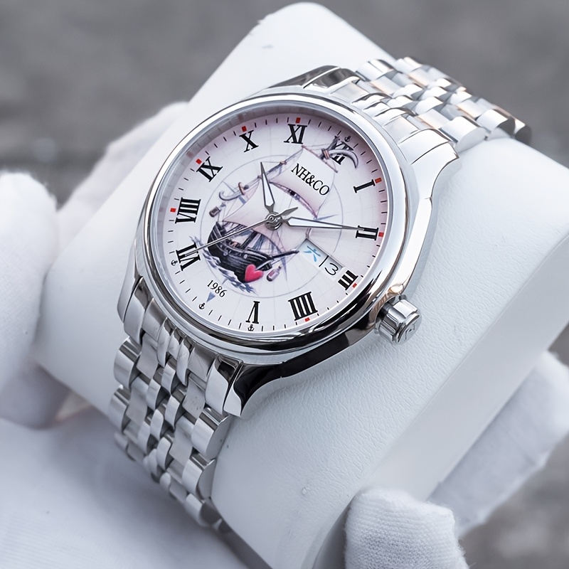 Image of Nh&'s Watches, Men's Mechanical Watches, Business Mechanical Watches, Gentleman Mechanical Watches, Without Battery
