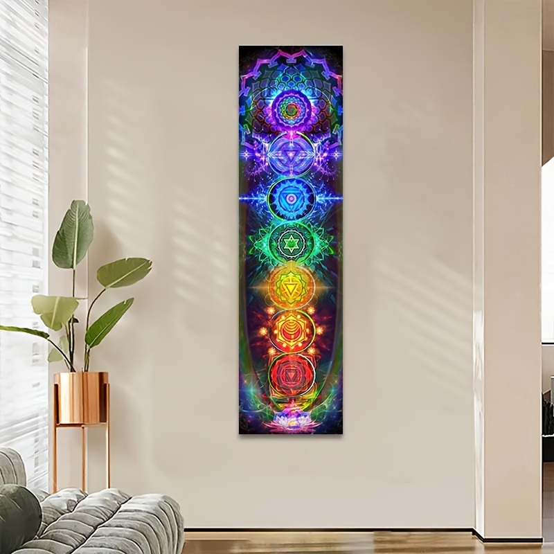 Psychedelic Chakra Tapestry Wall Hanging For Meditation Yoga Room_voghion.com