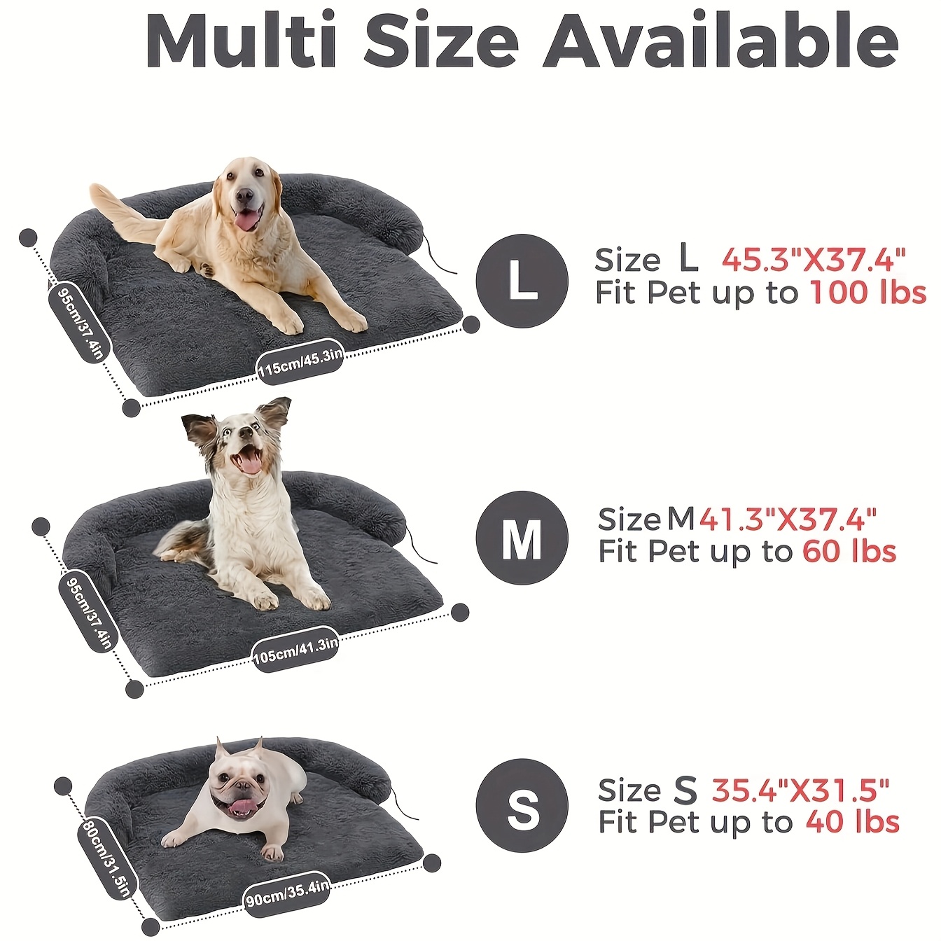 1pc pet sofa protective plush dog cushion sofa cat and dog sofa bed with soft neck cushion dual purpose pet bed dog sofa bed dog sofa cushion universal for   suitable for large medium and small cats and dogs Product details 0