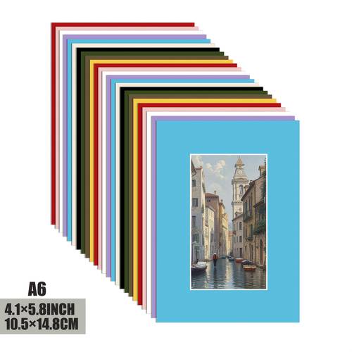 12 25pcs mixed color picture frame mat board set random colors multi size cut core cards fit photo frame styles ideal for home shop mall decor with color palette great easter and mothers day gift cards only