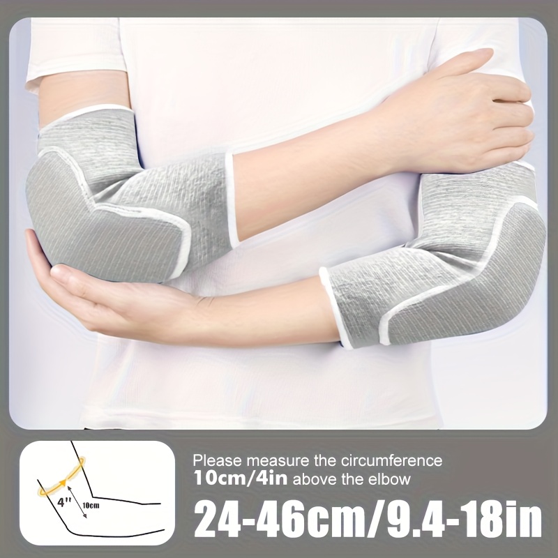 E-shop 1 Paar - Elastische, gestrickte, dicke Ellbogenschoner aus Schwamm, atmungsaktive Kompressions-Elbow Sleeves, Ellbogenbandage für Männer und
