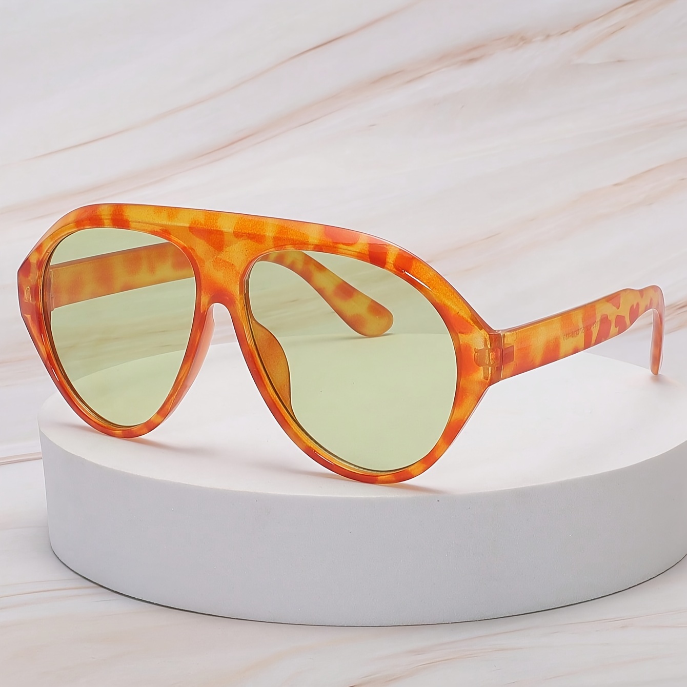 

Oversized Oval Fashion Fashion Glasses For Women - Anti-reflective, , Beach & Travel