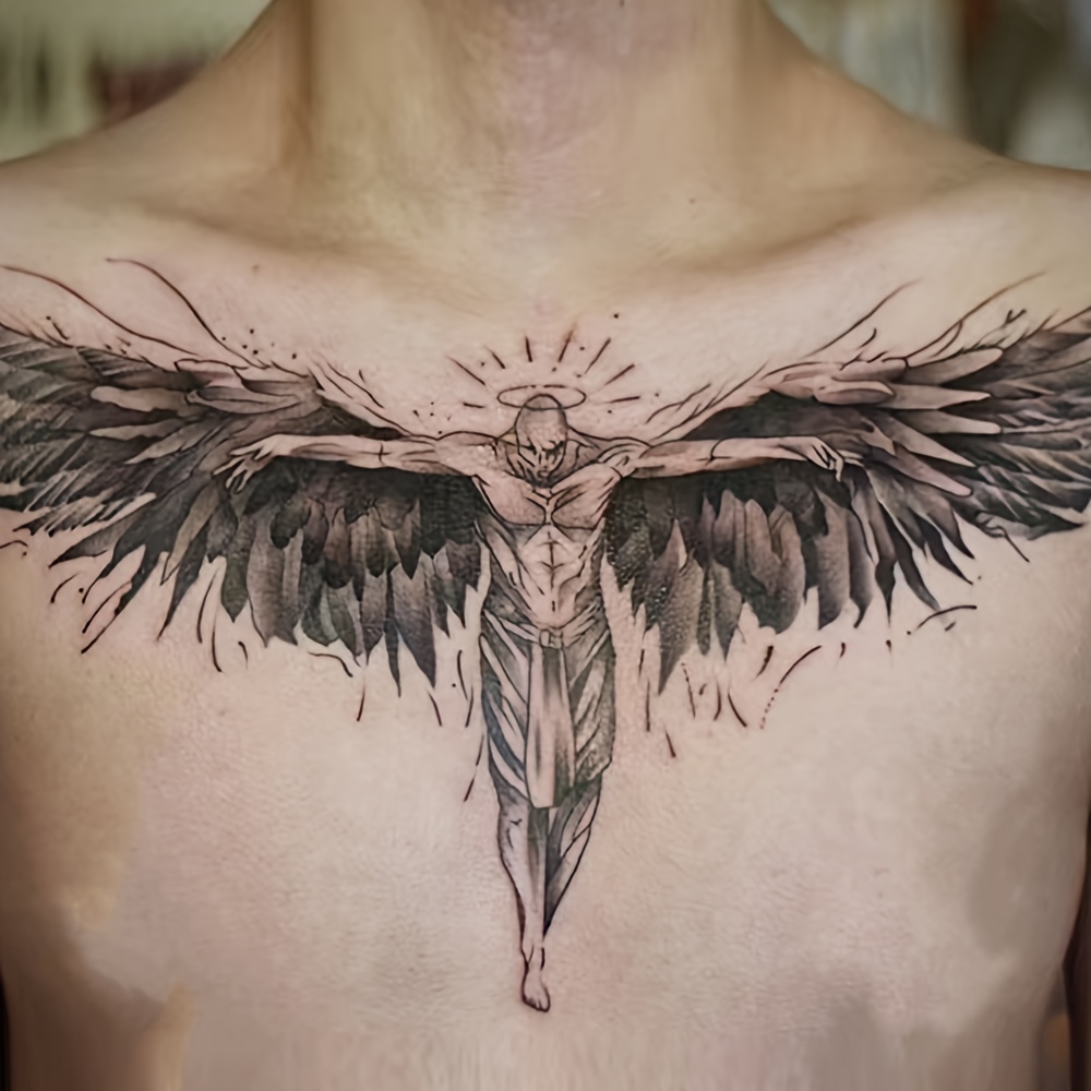 Guardian Angel Chest Tattoos